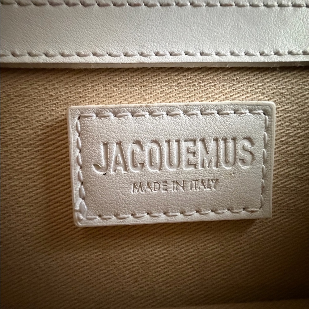 Jacquemus White Leather Le Bambino Mini Top-Handle Bag - Picture 10 of 15
